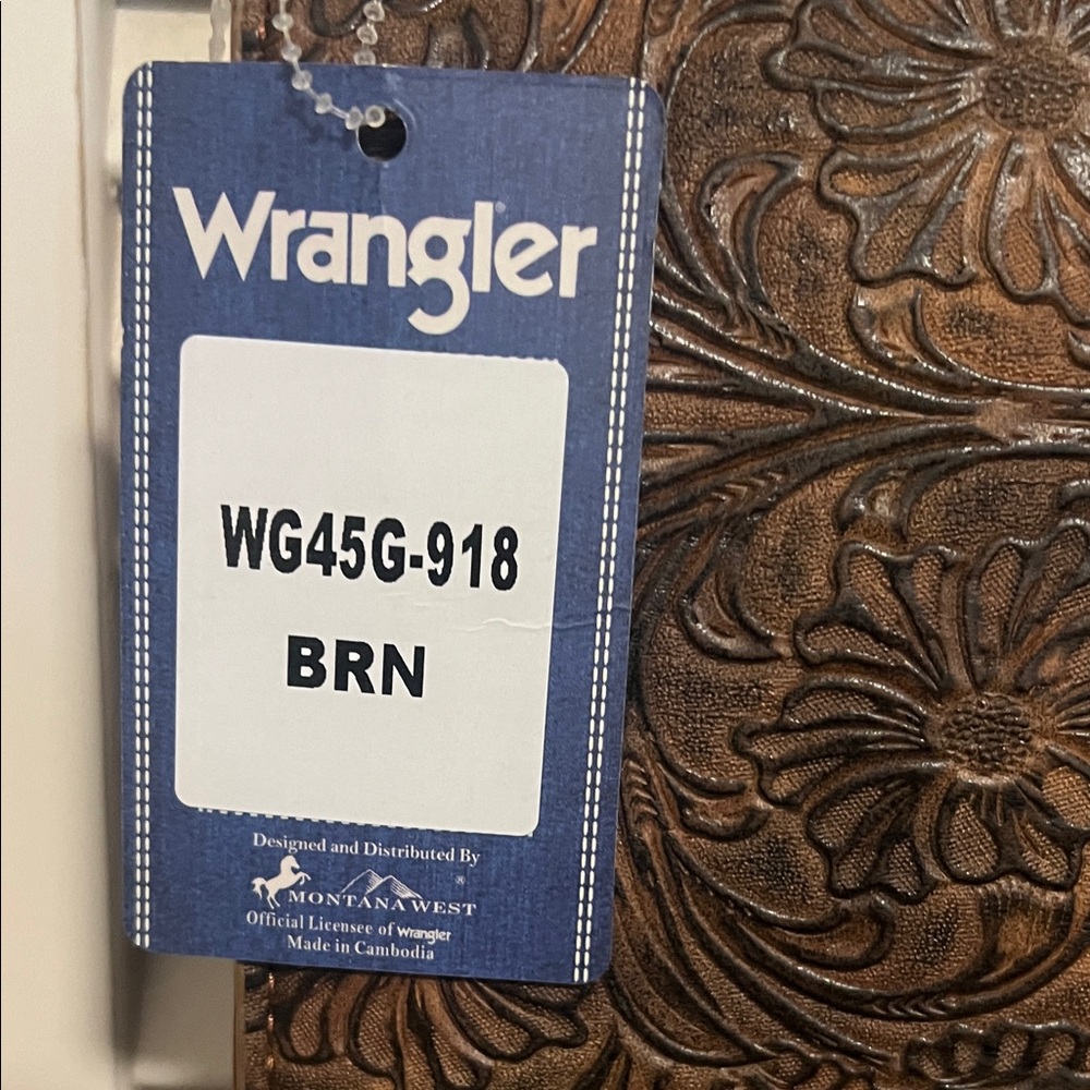 NWT Wrangler Embossed Brown Shoulder or Crossbody Bag/Purse Fringe Floral Detail - Picture 11 of 12